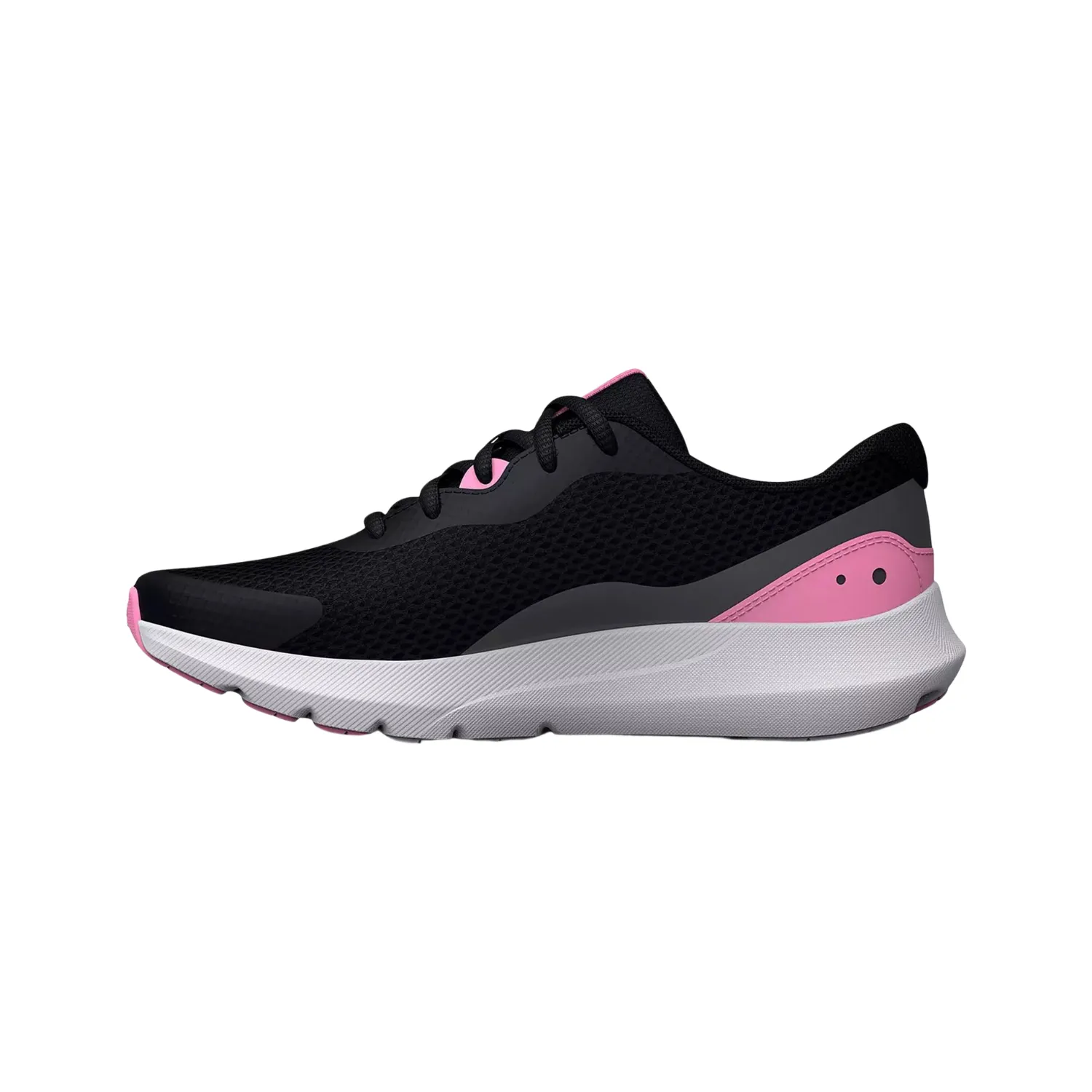 Running Shoes In Gym Under Armour GS Surge 3 3025013 Running Shoes Girls (Black/Flamingo)