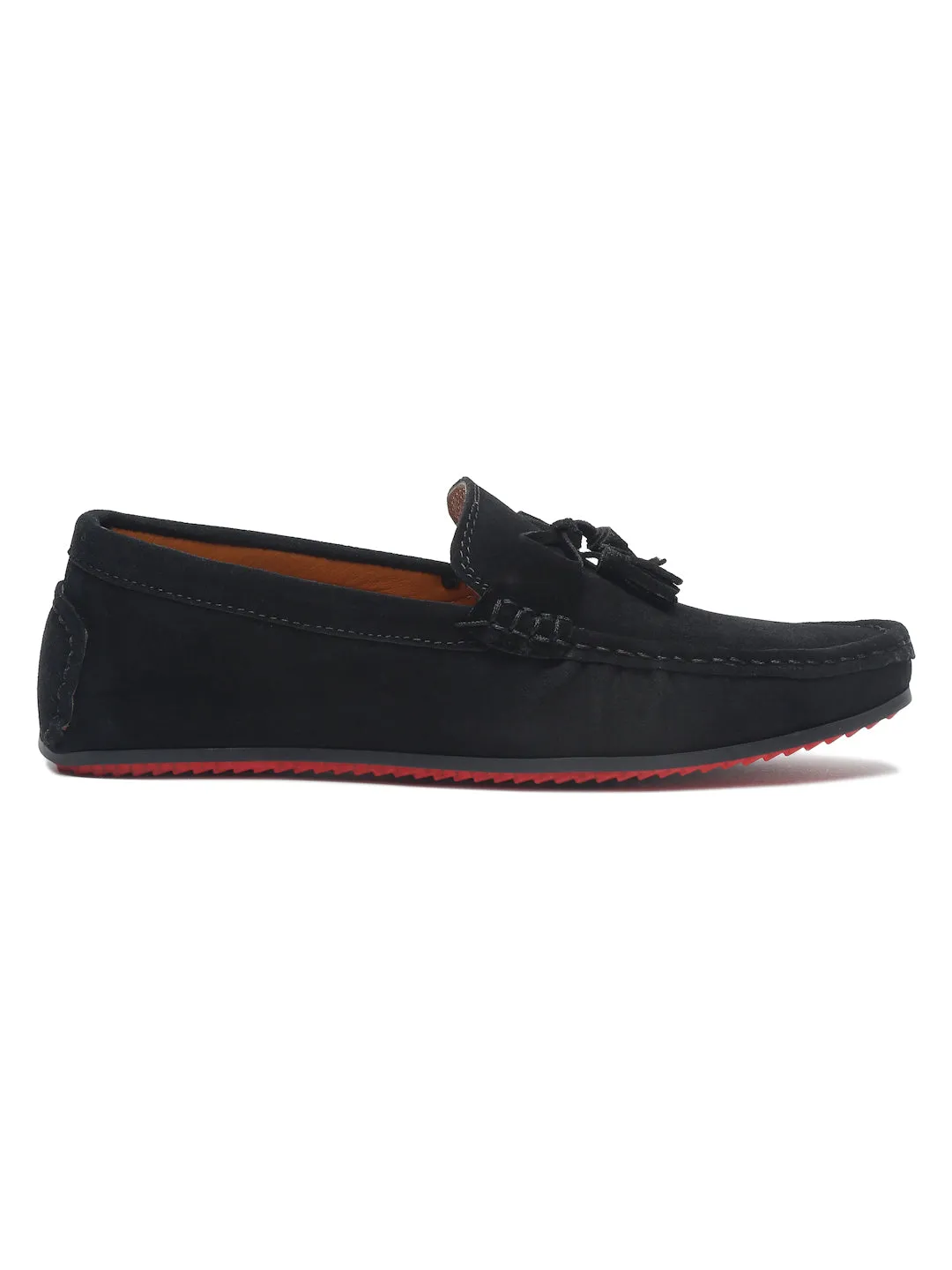 Loafers Bar Chicago Teakwood Leather Men Solid Round-Toe Black Loafer