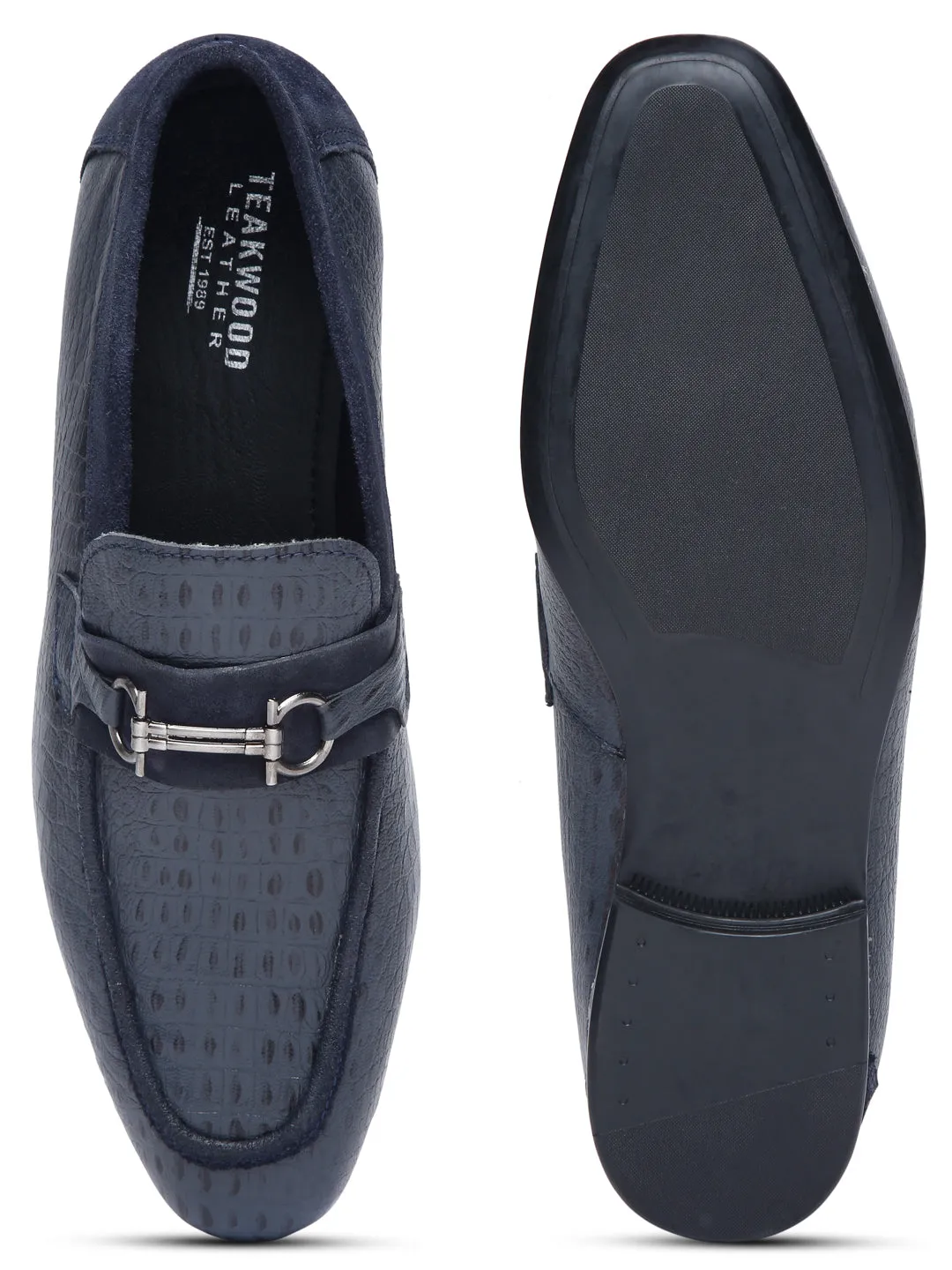 Teakwood Leather Men's Blue Casual Loafers Walmart Penny Loafers