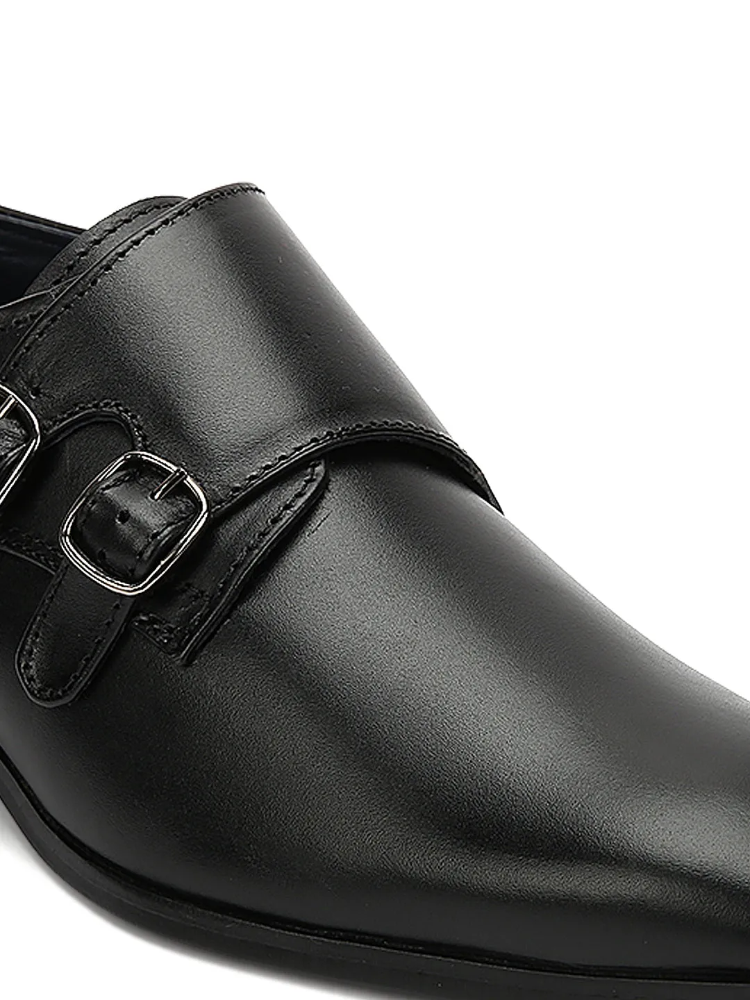 Teakwood Men Genuine Leather Double-Strap Monk Shoes Slip On Loafers Slip On Slip On Slip On