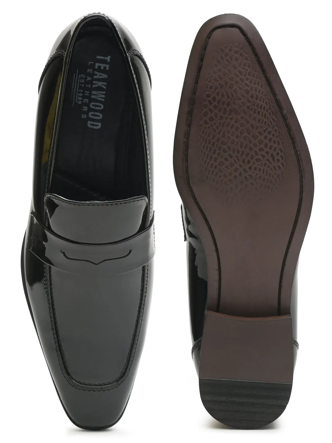 Floral Slip On Shoes Teakwood Men Genuine Leather Slip-ons