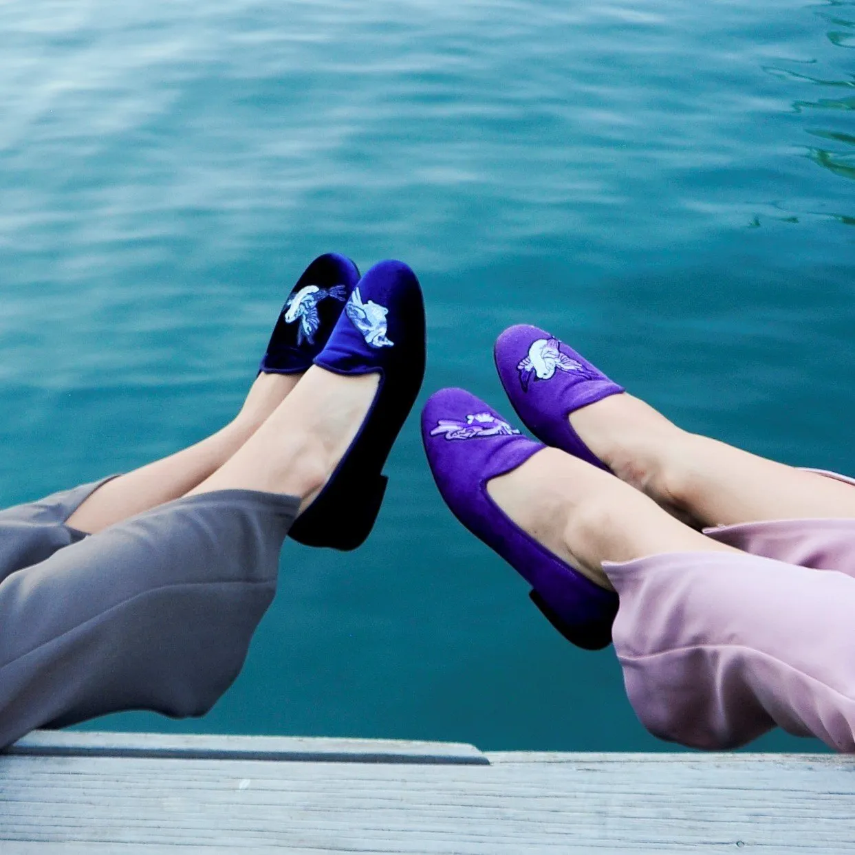 Dock Slides The Purple Cage Slippers - Fabula & Tales