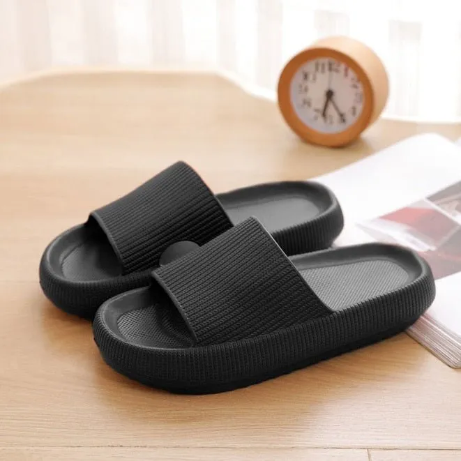 Thick Platform Bathroom Home Slippers Women Fashion Soft Sole EVA Indoor Slides Woman Sandals 2022 Summer Non-slip Flip Flops Plastic Princess Slippers