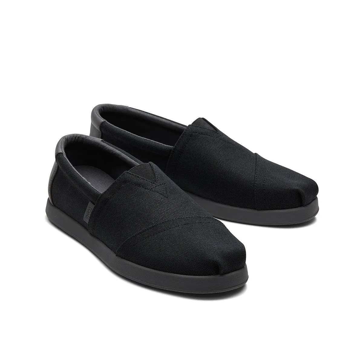 Slip-on Boots Winter TOMS Espadrille Alpargata Forward Men - Black Canvas