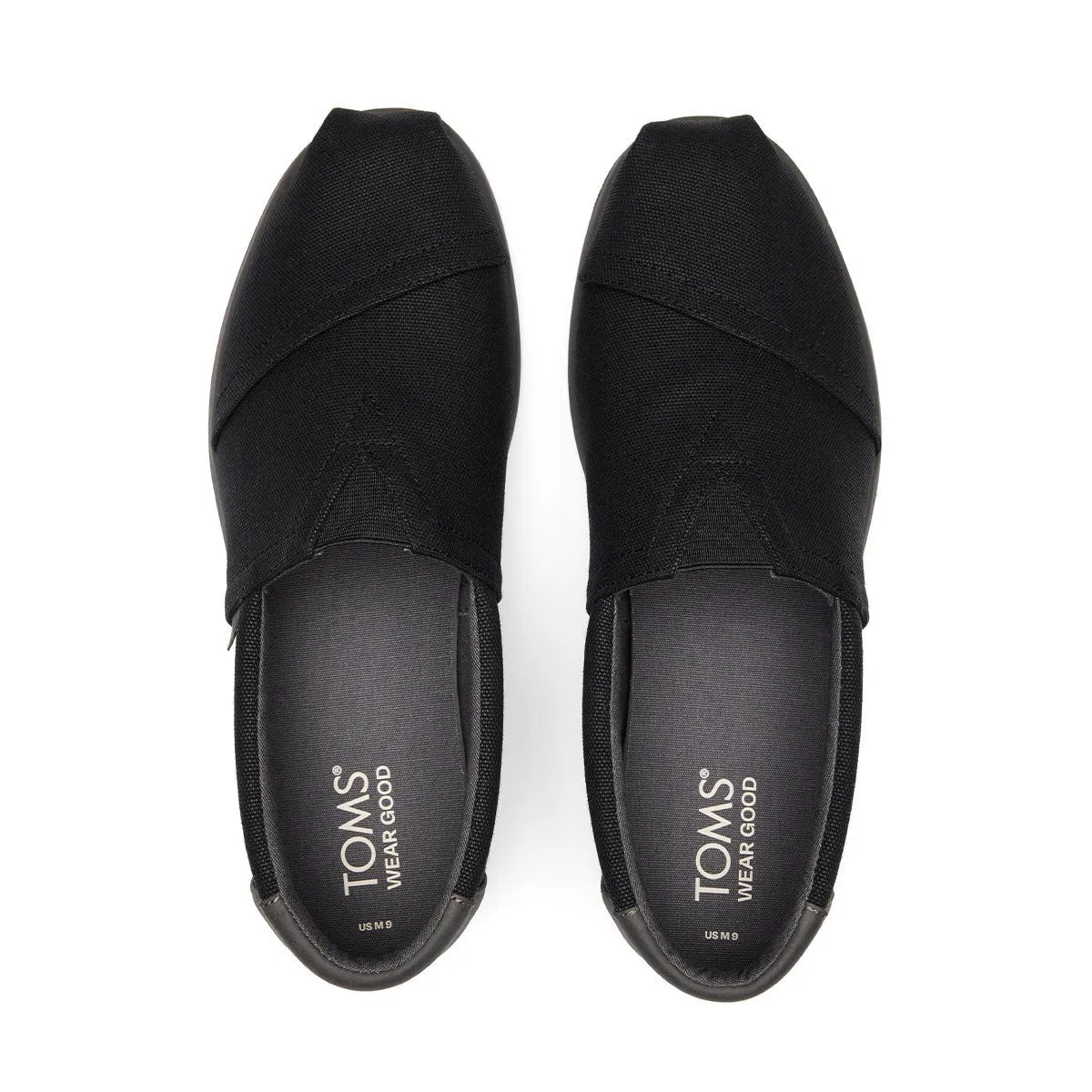TOMS Espadrille Alpargata Forward Men - Black Canvas Black Platform Slip On