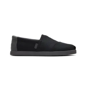 TOMS Espadrille Alpargata Forward Men - Black Canvas Wide Slip On
