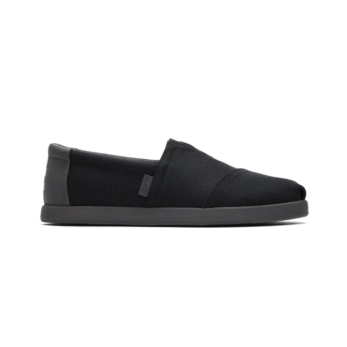 TOMS Espadrille Alpargata Forward Men - Black Canvas Covered Slip On Shoes