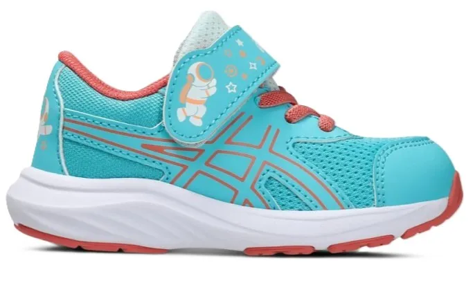 Asics Shoes With Good Arch Support CONTEND 9 TS SCHOOL YARD (Energy Aqua/Papaya)