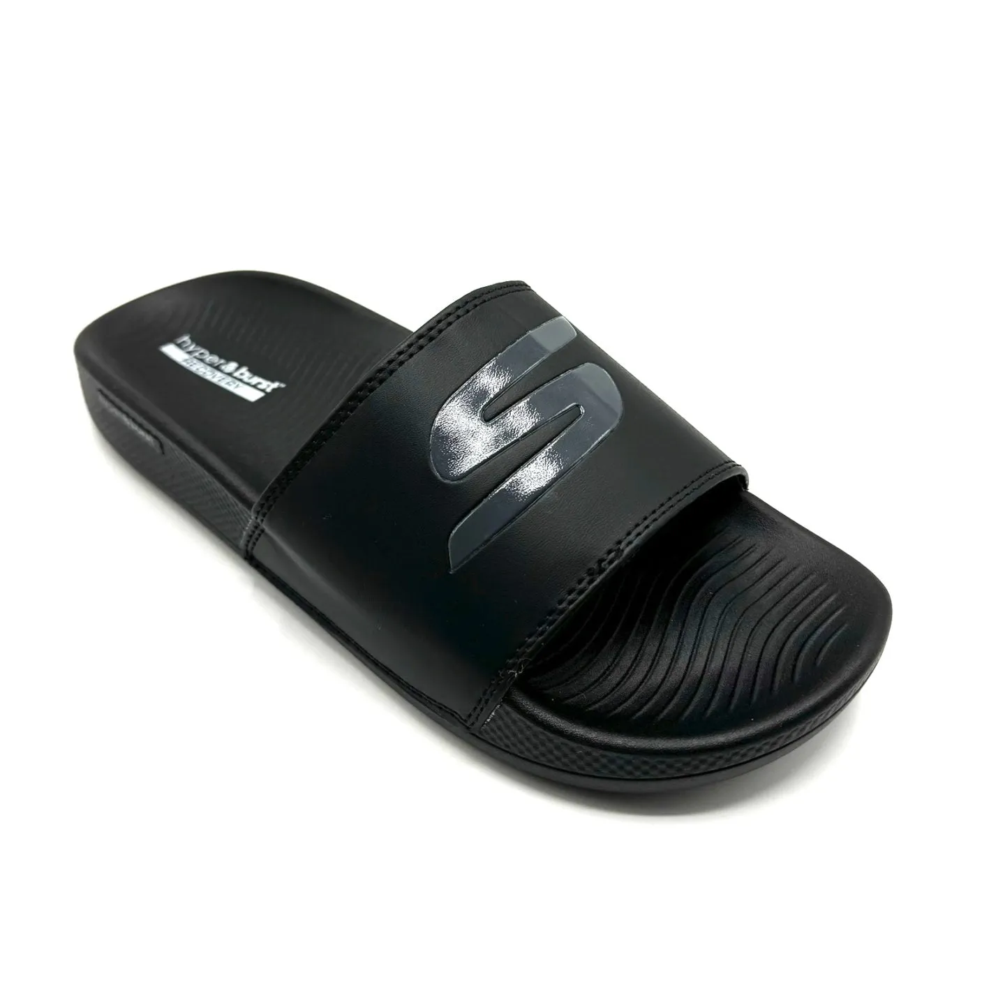 Sandals With Bottle Opener Skechers Hyper Burst Memory Foam Slide Black