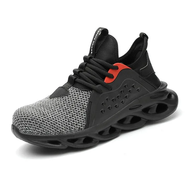 Steel-toe Work Boots Male Work Sneakers Toe Cap Work Safety Boot Comfort Men Boots Anti-puncture Safety Shoes Men Indestructible Shoes Work Boots