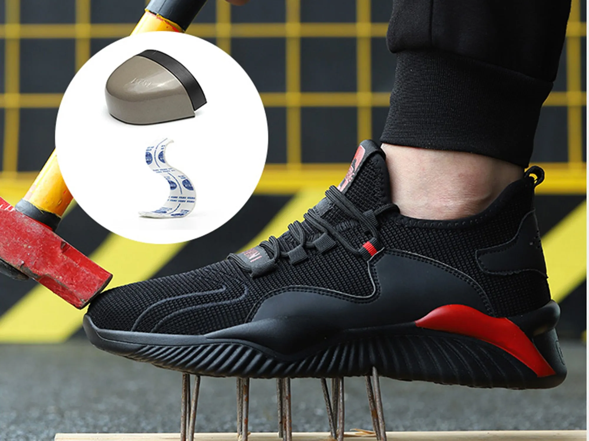 Top Rated Steel Toe Work Boots Mens Steel Toe Safety Work Shoes Athletic Industrial & Construction Sneakers