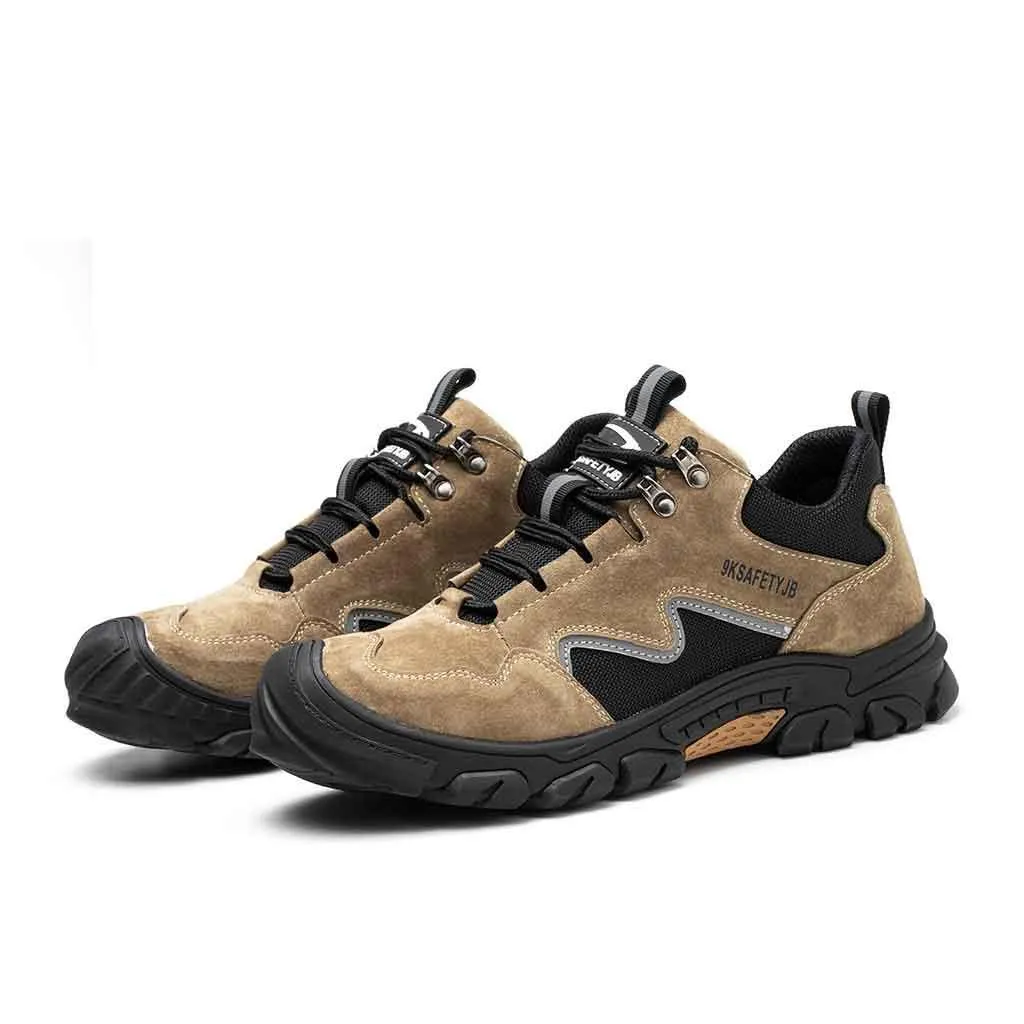 Best Breathable Work Boots Men's Steel Toe Leather Boots - Slip Resistant | B209