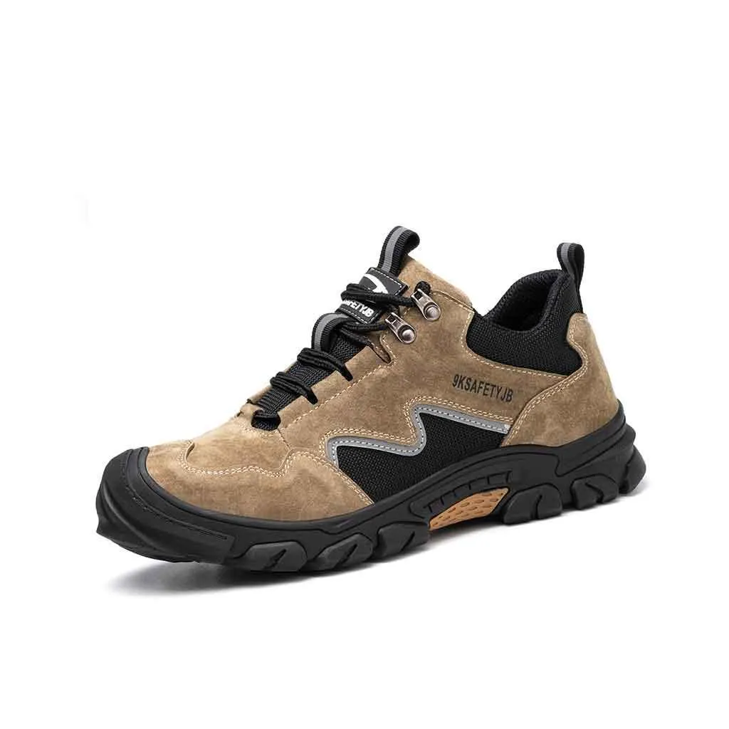 Men's Steel Toe Leather Boots - Slip Resistant | B209 Best Cowboy Steel Toe Work Boots