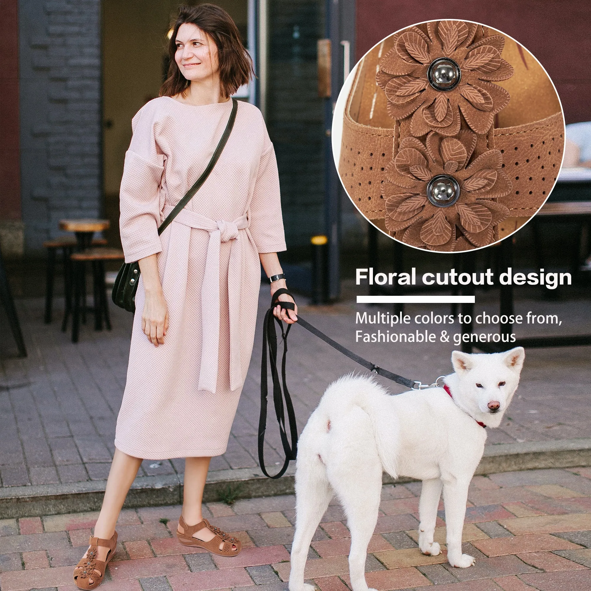 HARENCWomen's Summer Sandals Casual Bohemia Gladiator Wedge Shoes Comfortable Ankle Strap Outdoor Platform Sandals Designer Sandals Sale