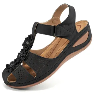 HARENCWomen's Summer Sandals Casual Bohemia Gladiator Wedge Shoes Comfortable Ankle Strap Outdoor Platform Sandals Wide Foot Sandals