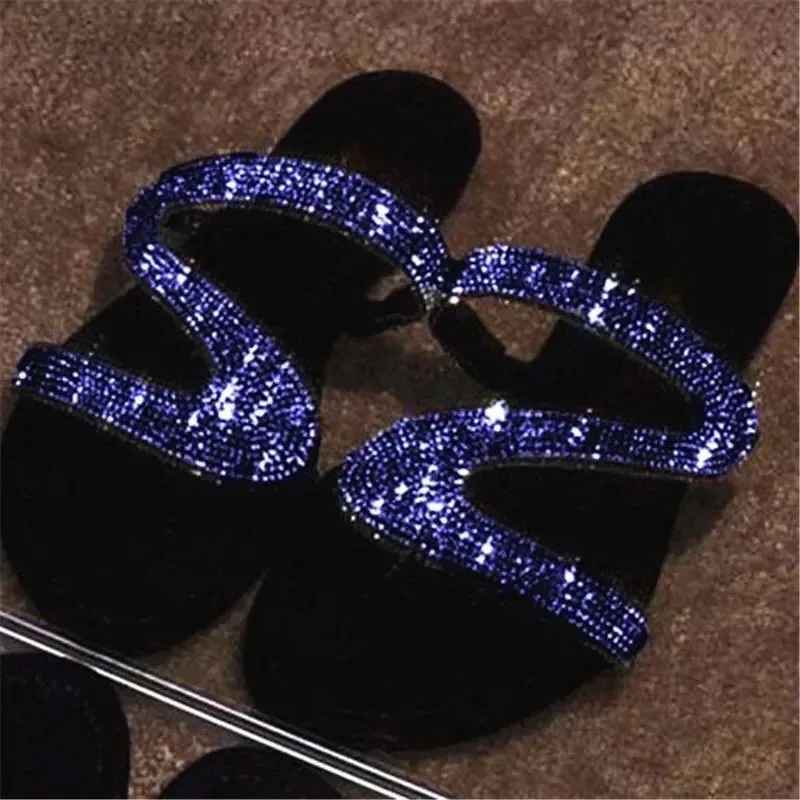 2023 Women Summer Flat Bling Slippers Female Flip Flops Sandals Outdoor Beach Women Sandals  Glitter Shoes for Women Cabelas Flip Flops