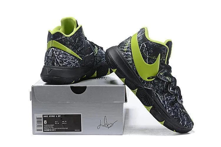 Nike Kyrie 5 Camoplage Green Men Basketball Shoes !!! CYBER MONDAY SALE !!! Most Cushioned Asics Running Shoes