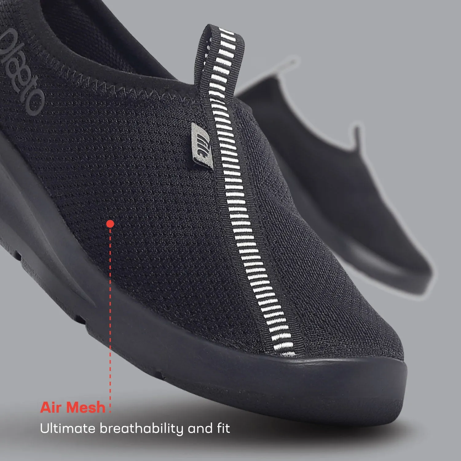 Slip On Leash Slip On Leather Sneakers Slip On Loafer Slip On Loafers Slip On Sandals Slip On Tennis EZPlay Slip Ons for Men-Black