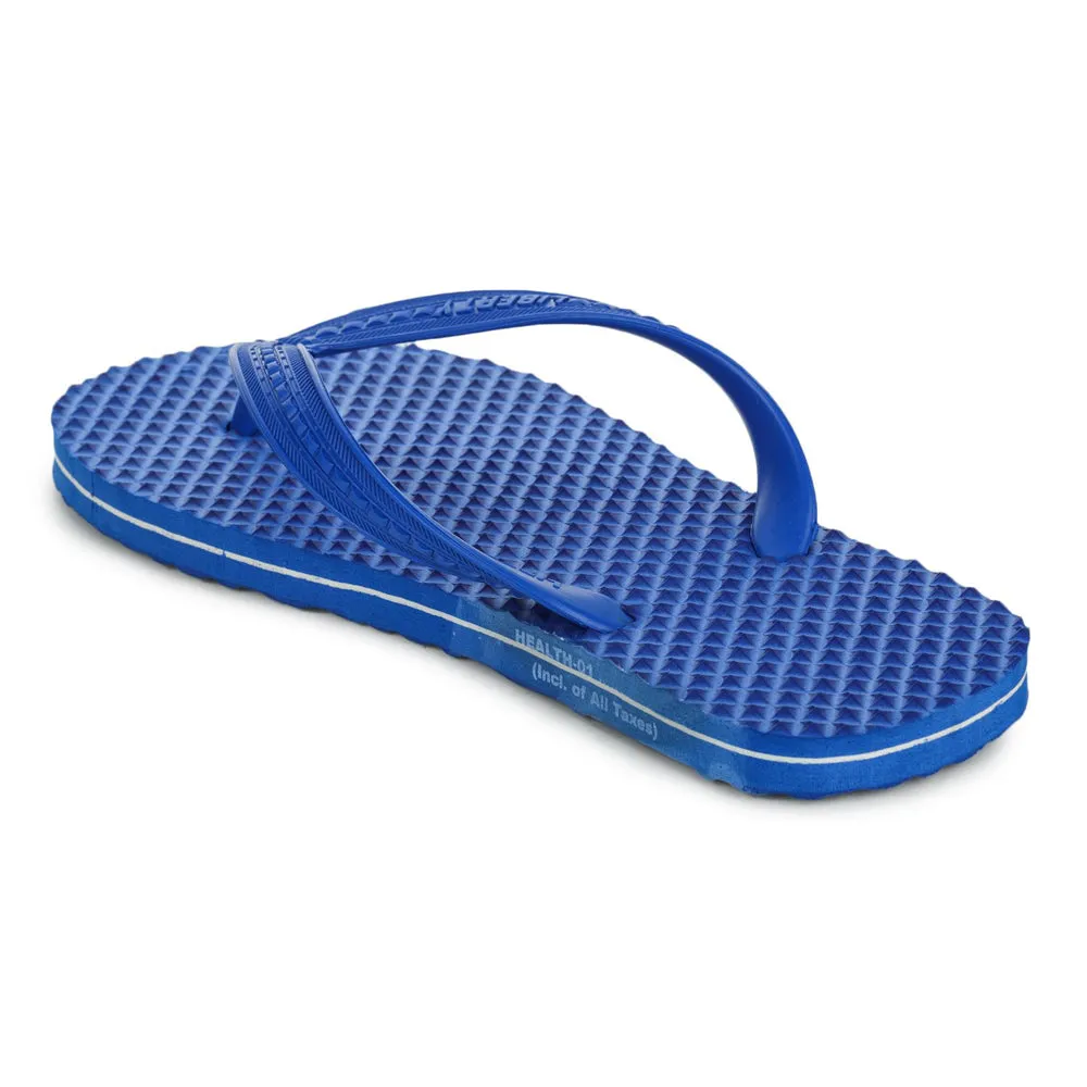 A-HA Casual Blue Flip Flop For Men HEALTH-1 By Liberty Wing Shoes Slippers