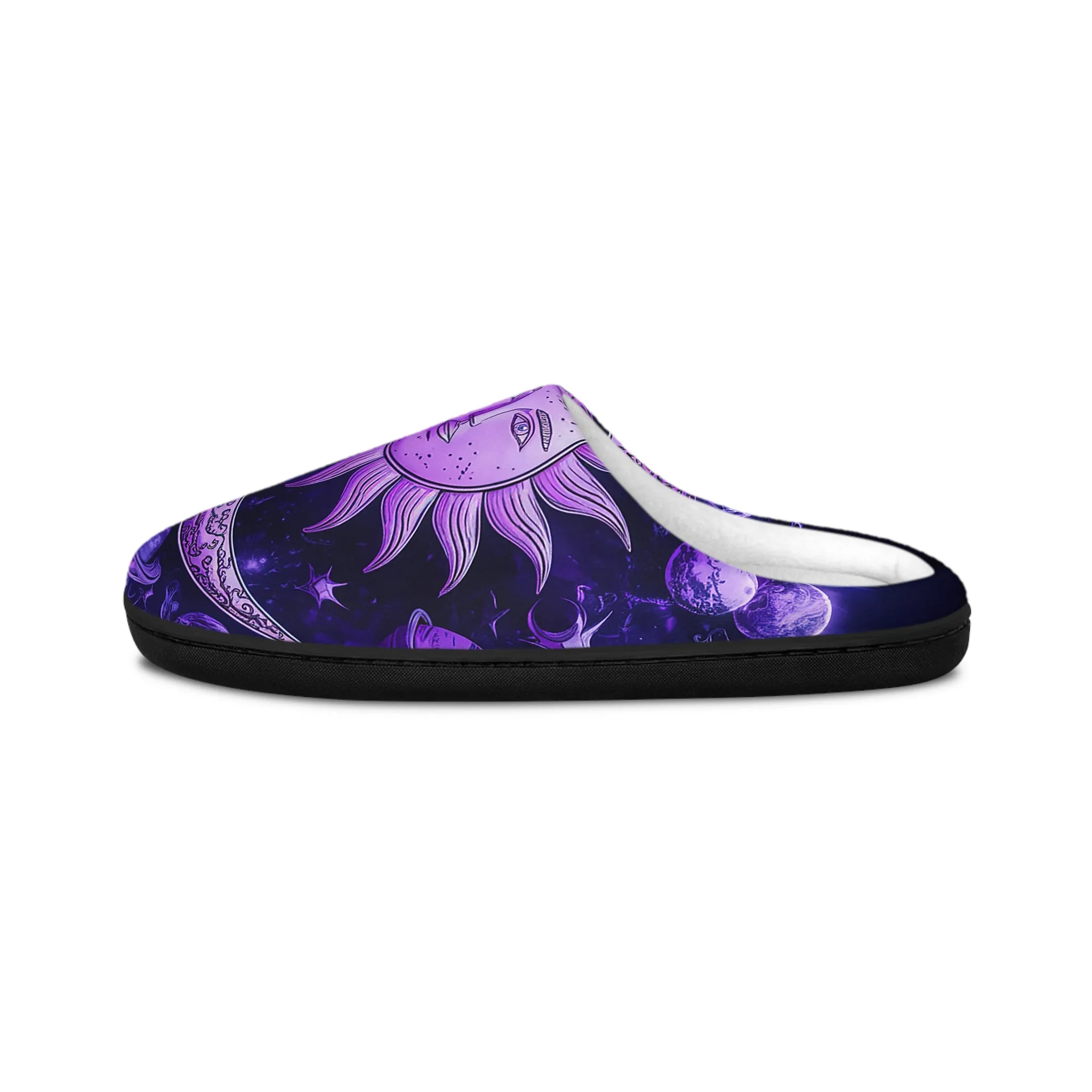Women's Indoor Slippers - Purple Moon Extra Wide Slippers For Diabetics