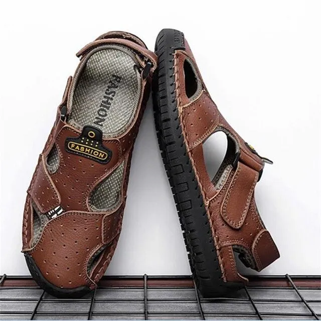 2019 New Hot Summer Casual Comfortable Breathable Outdoor Roman Beach Shoes Large Size Waterproof Men's Sandals Beezees Sandals