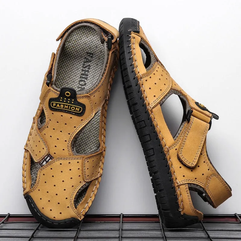 2019 New Hot Summer Casual Comfortable Breathable Outdoor Roman Beach Shoes Large Size Waterproof Men's Sandals Sandals Pop