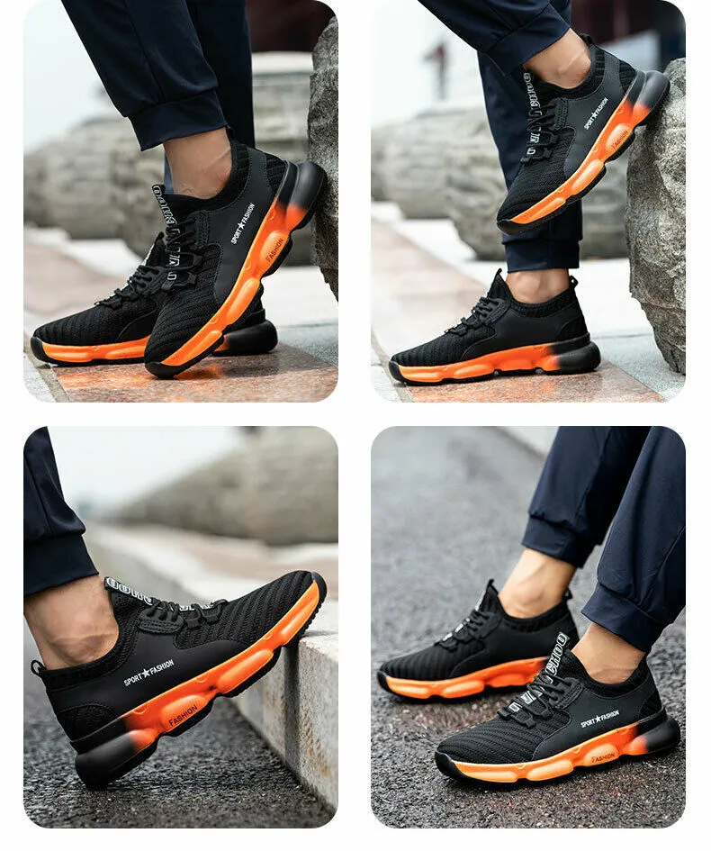 Men's Industrial Work Shoes Steel Toe Safety Protective Shoes Chukka Style Work Boots