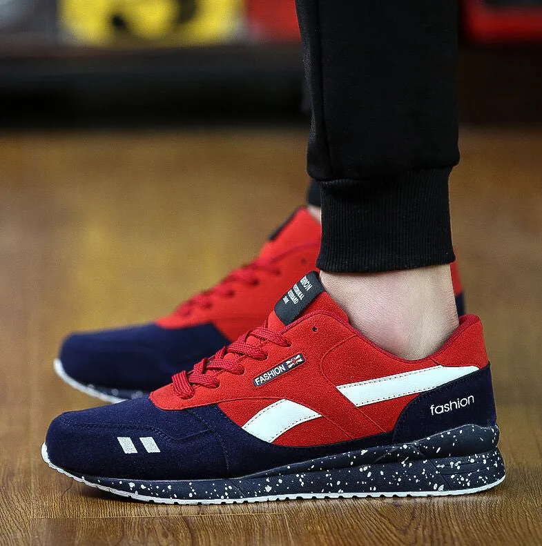 Fashion Men Casual Shoes Spring Autumn Mens Trainers Breathable Flats Walking Shoes Real Leather Work Boots