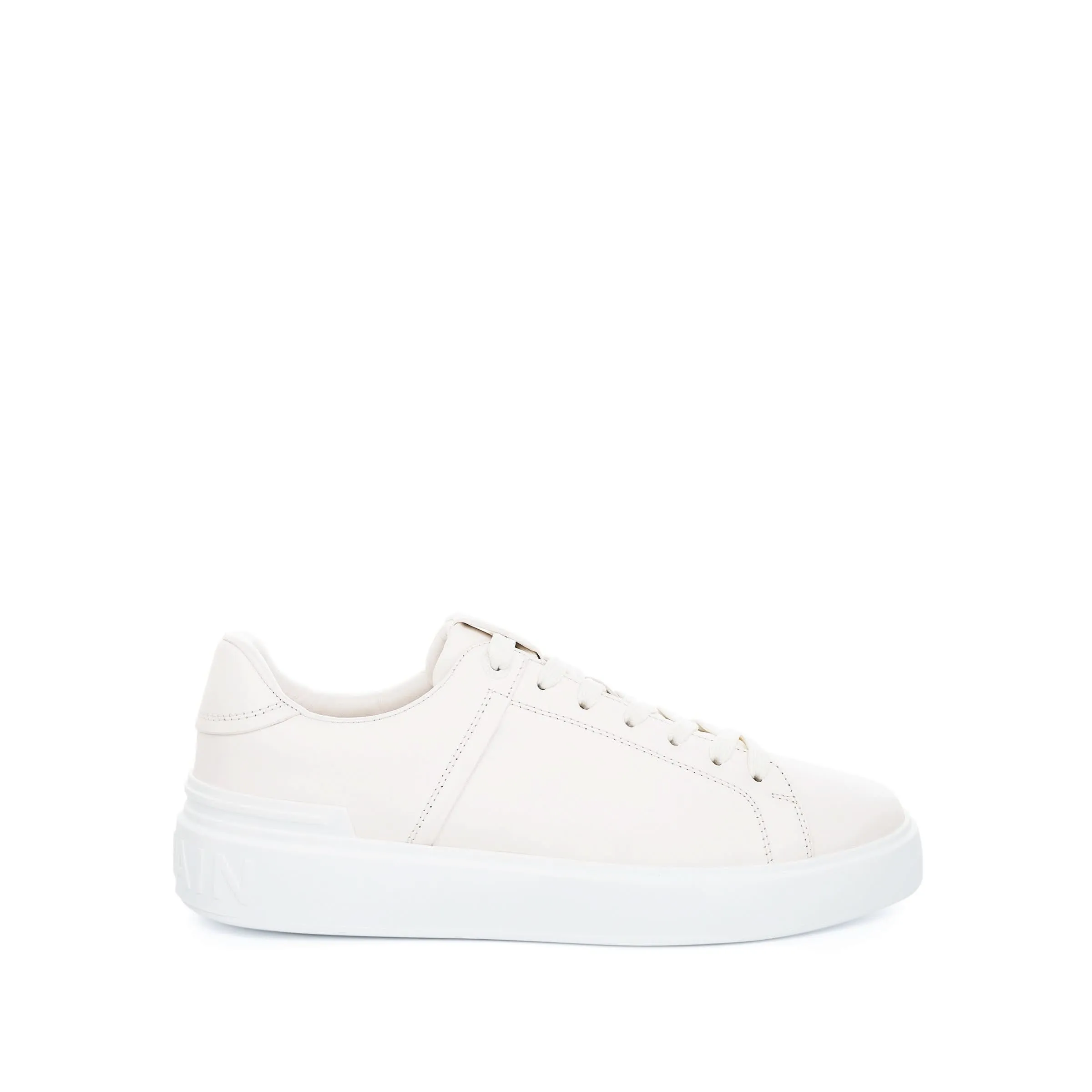 Wide Toe Box Walking Sneakers B-Court Calfskin Sneaker in White