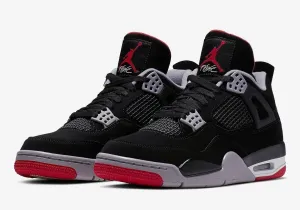 Nike Air Jordan 4 Retro 'Bred' 2019 Basketball Men Sale Shoes Size US 7 - 13 Asics Gt-2000 9 Running Shoe
