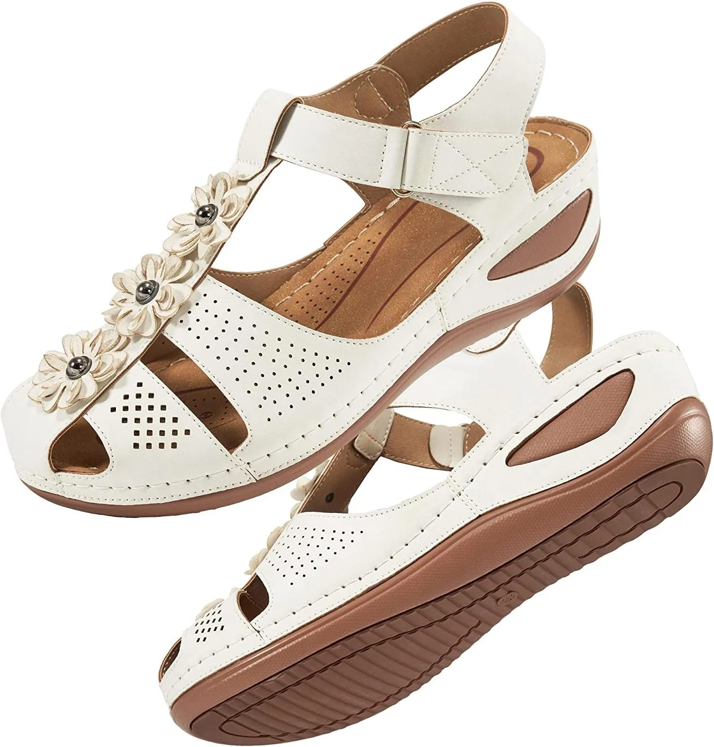 Sandals In Italy HARENCWomen's Summer Sandals Casual Bohemia Gladiator Wedge Shoes Comfortable Ankle Strap Outdoor Platform Sandals