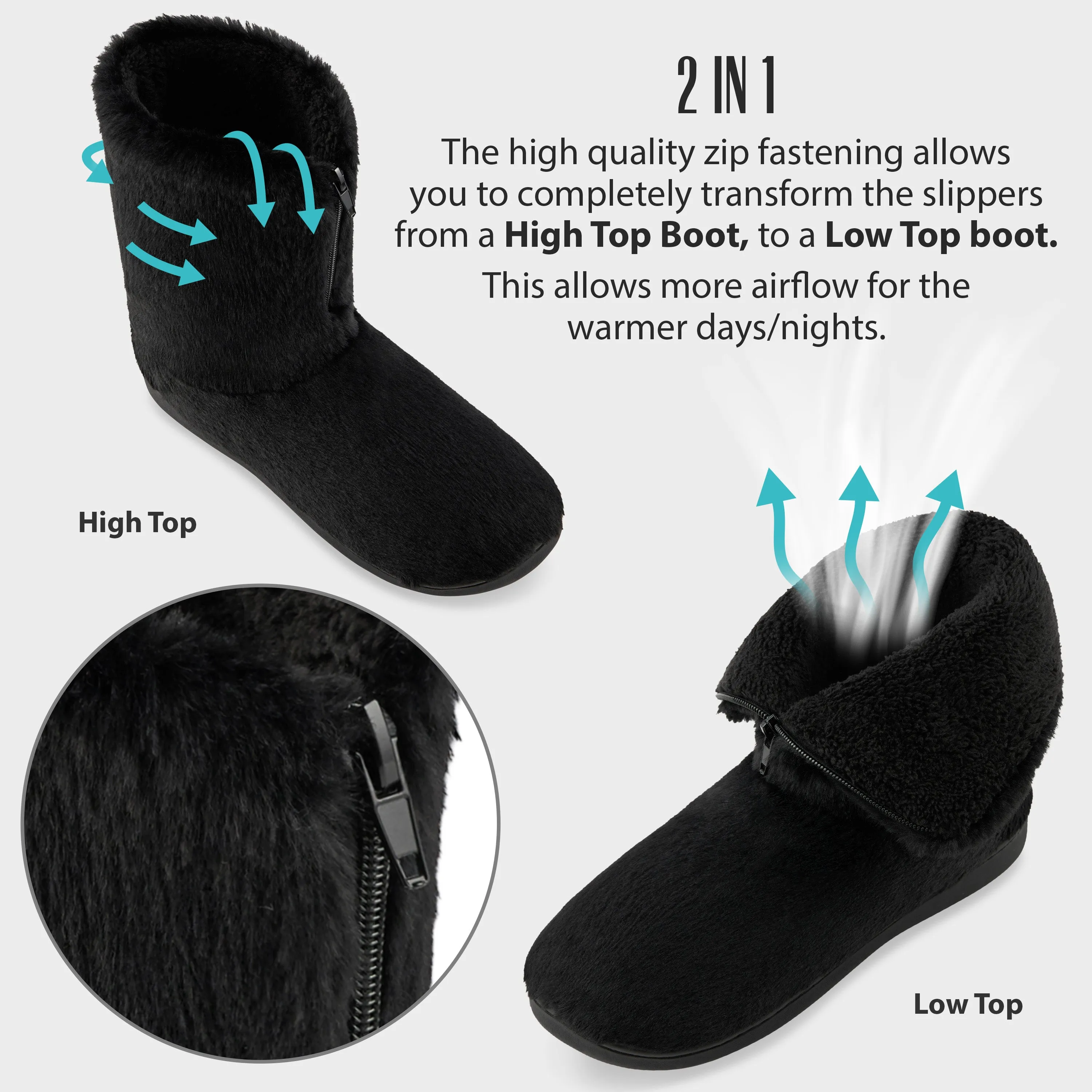 CityComfort Womens Slippers - Fluffy Boot Slippers Hotel Slippers Bulk