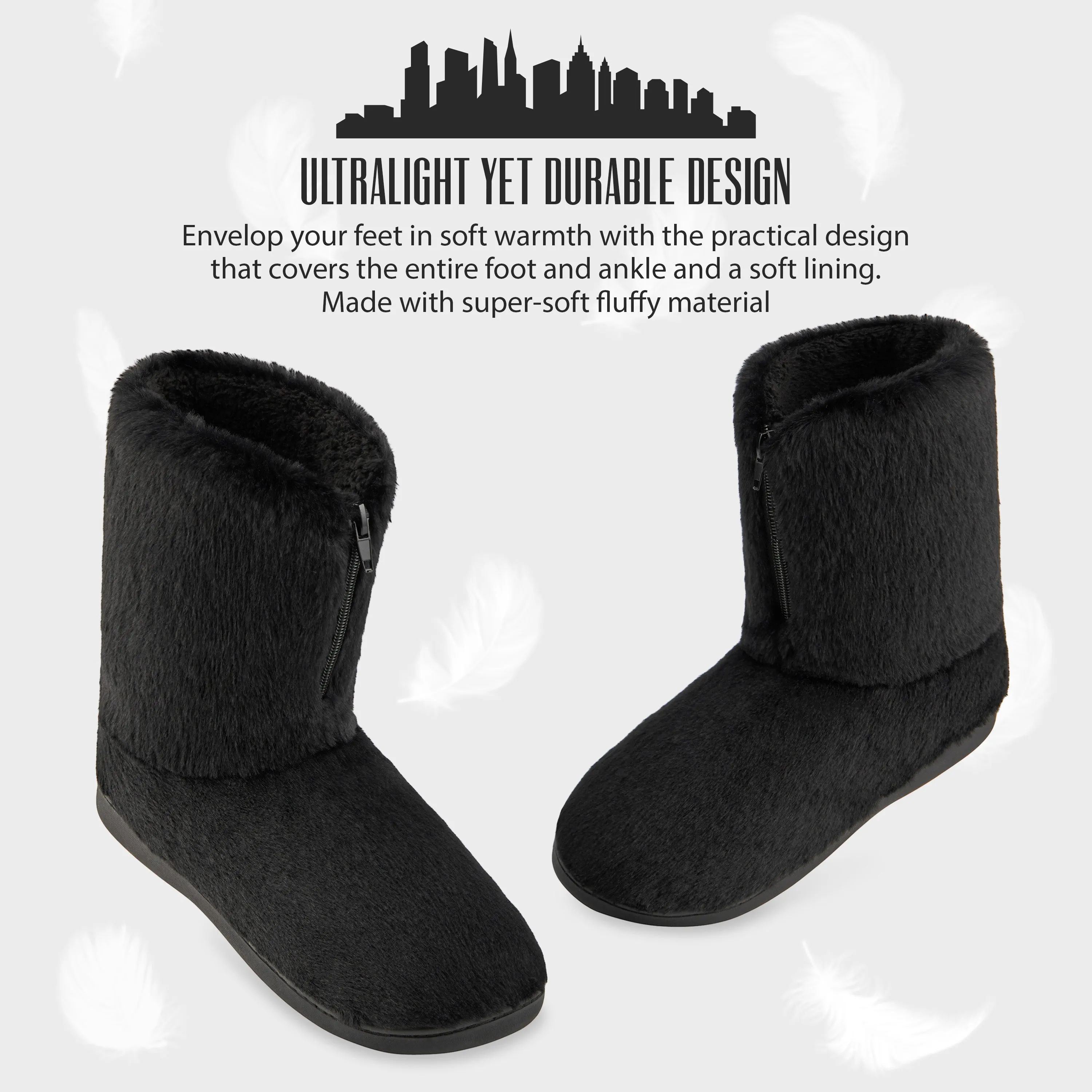 Nip Slippers CityComfort Womens Slippers - Fluffy Boot Slippers