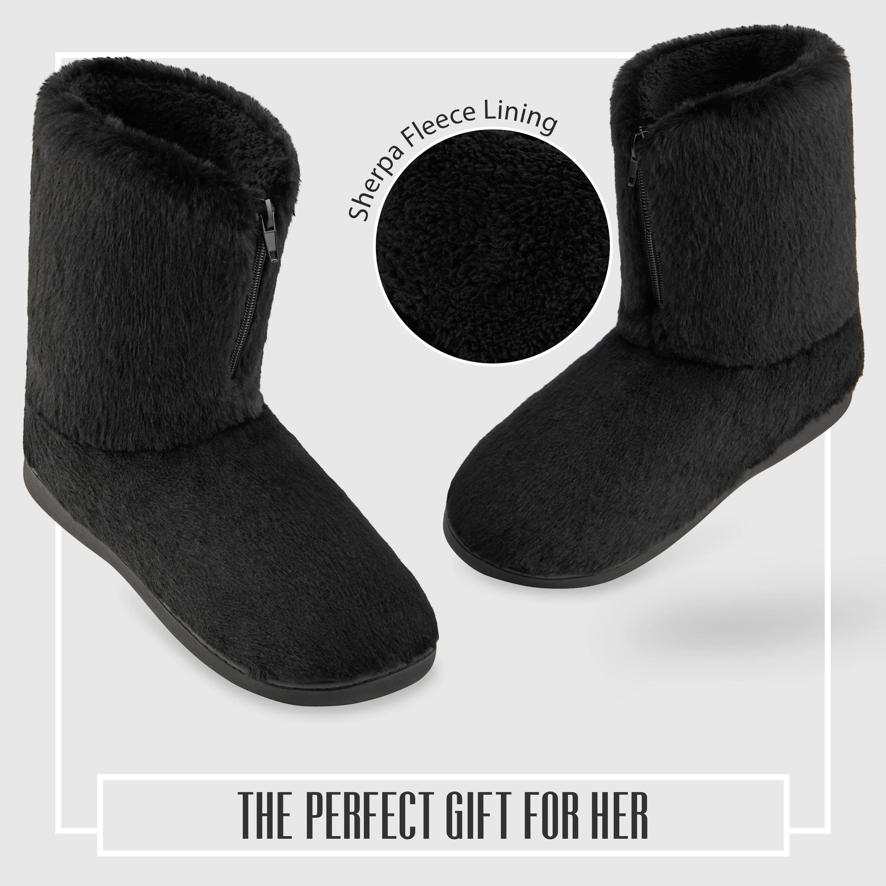 Slippers Organic CityComfort Womens Slippers - Fluffy Boot Slippers