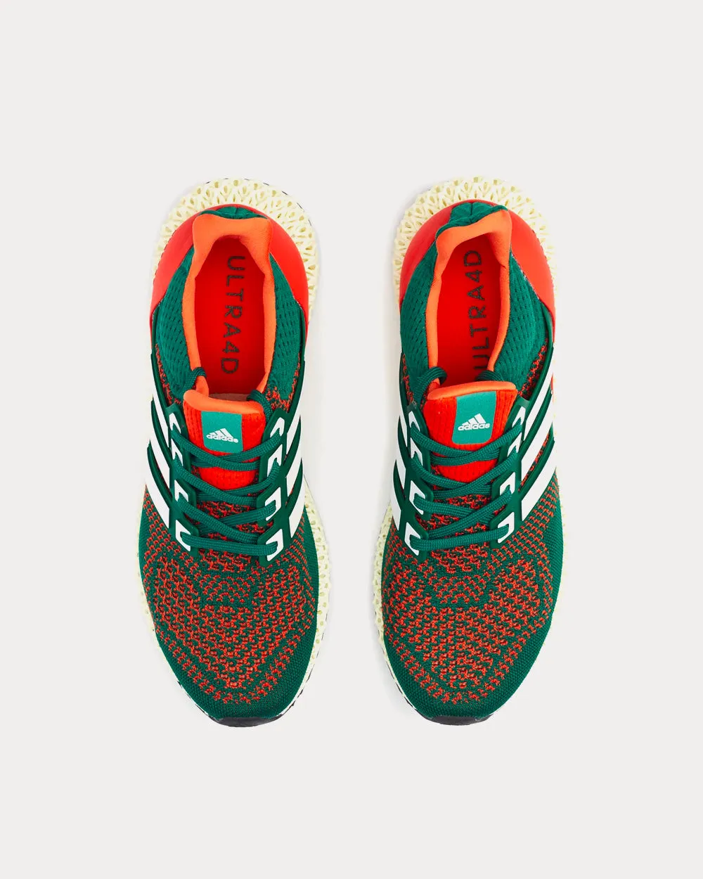 Adidas Ultra Boost Shoes Sale Ultra 4D Collegiate Green / Cloud White / Collegiate Orange Running Shoes