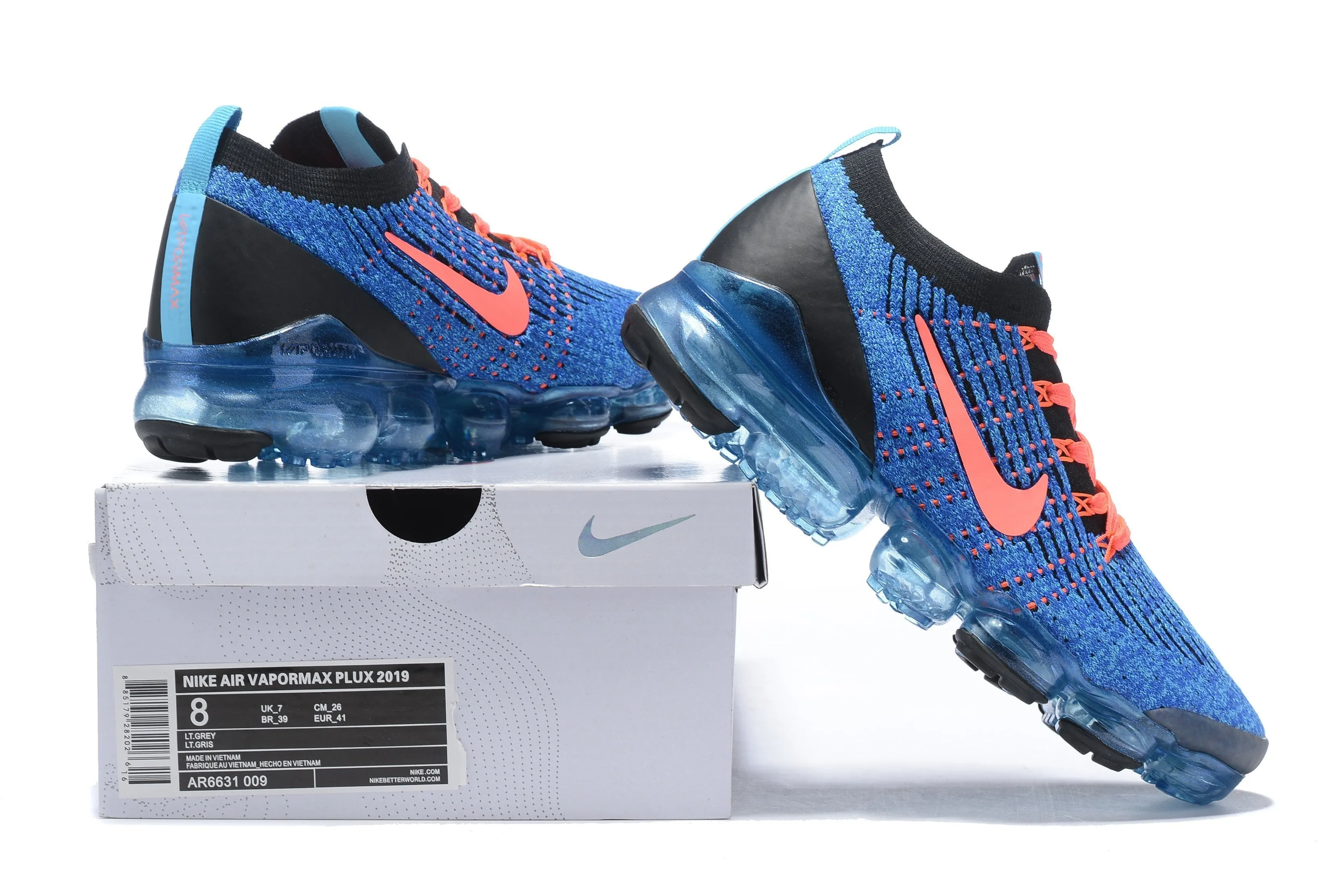 Nike Air Vapormax Flyknit 3 "Blue Fury" Shoes Sneakers Men Sale Size US 7, 8, 8.5, 9, 10, 11 Turf Sneakers
