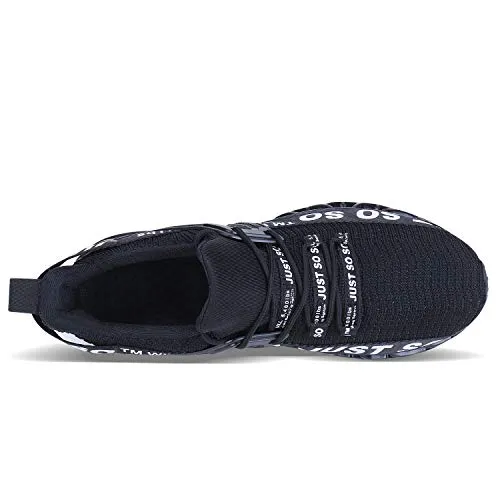 UMYOGO Womens Casual Walking Sneakers Fashion Workout Athletic Shoe for Women Running Sport Aerobics Black Steel Toe Work Boots With Metatarsals