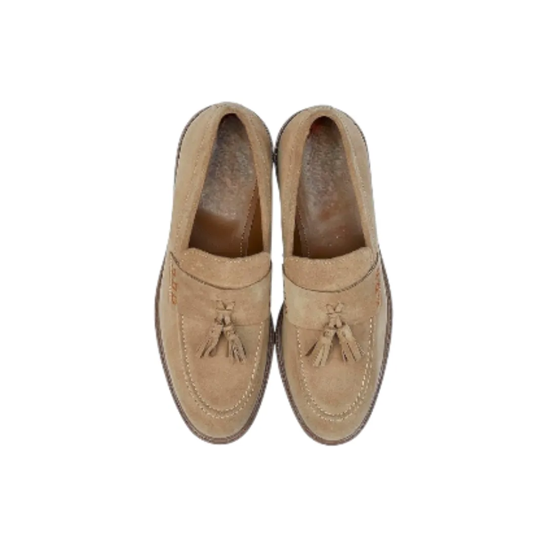 Loafers Women Vabia Classic Beige Suede Tassel Loafers