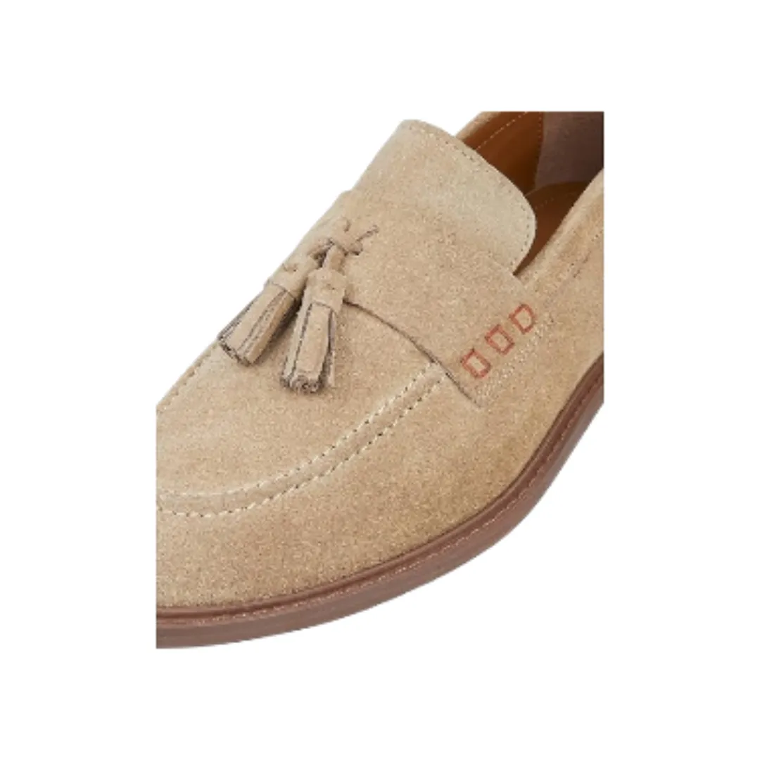 Vabia Classic Beige Suede Tassel Loafers Loafers Rockport