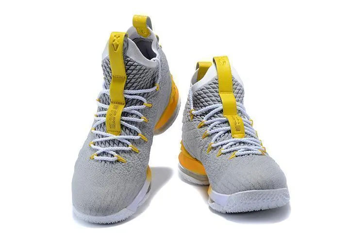 Asic Running Shoes Amazon Nike Lebron XV 15 Grey Gold Yellow Men Shoes !!! CYBER MONDAY SALE !!!