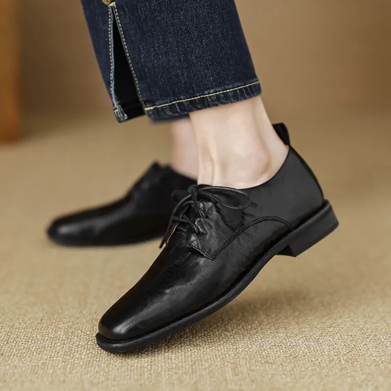 øriginalgrand Ultra Waterproof Wingtip Oxfords Soft Leather Oxford Shoes For Women Handmade Designer Dress Shoes in Brown/Black