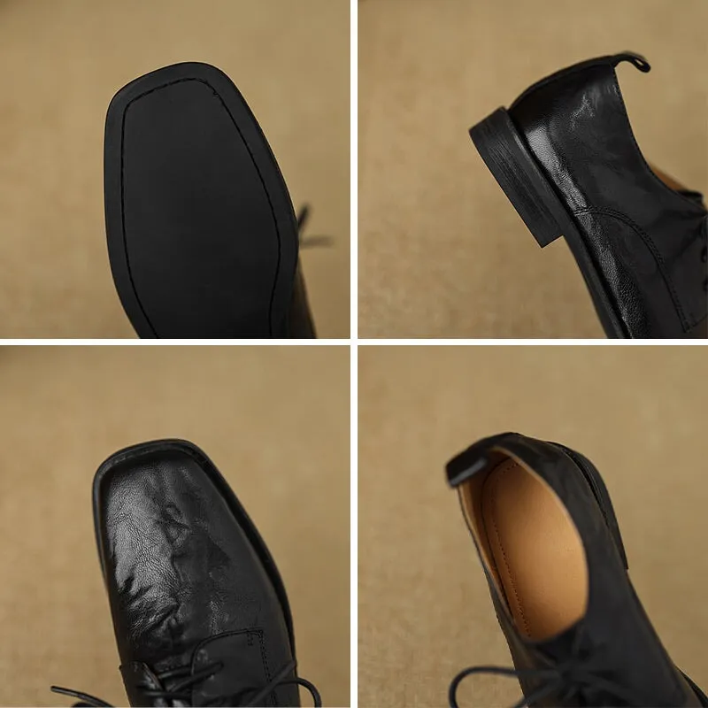 The Parlor Oxford Soft Leather Oxford Shoes For Women Handmade Designer Dress Shoes in Brown/Black