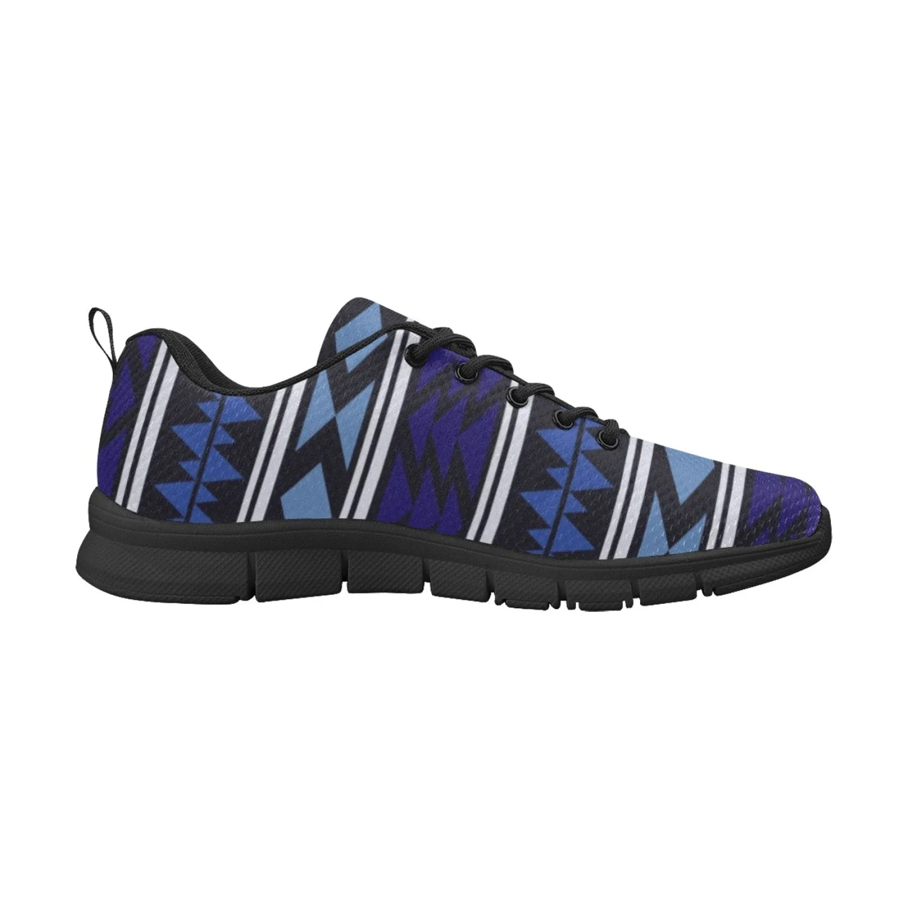 Uniquely You Womens Sneakers, Blue and Black Aztec Print Running Shoes by inQue.Style Difference Between Running Shoes And Tennis Shoes
