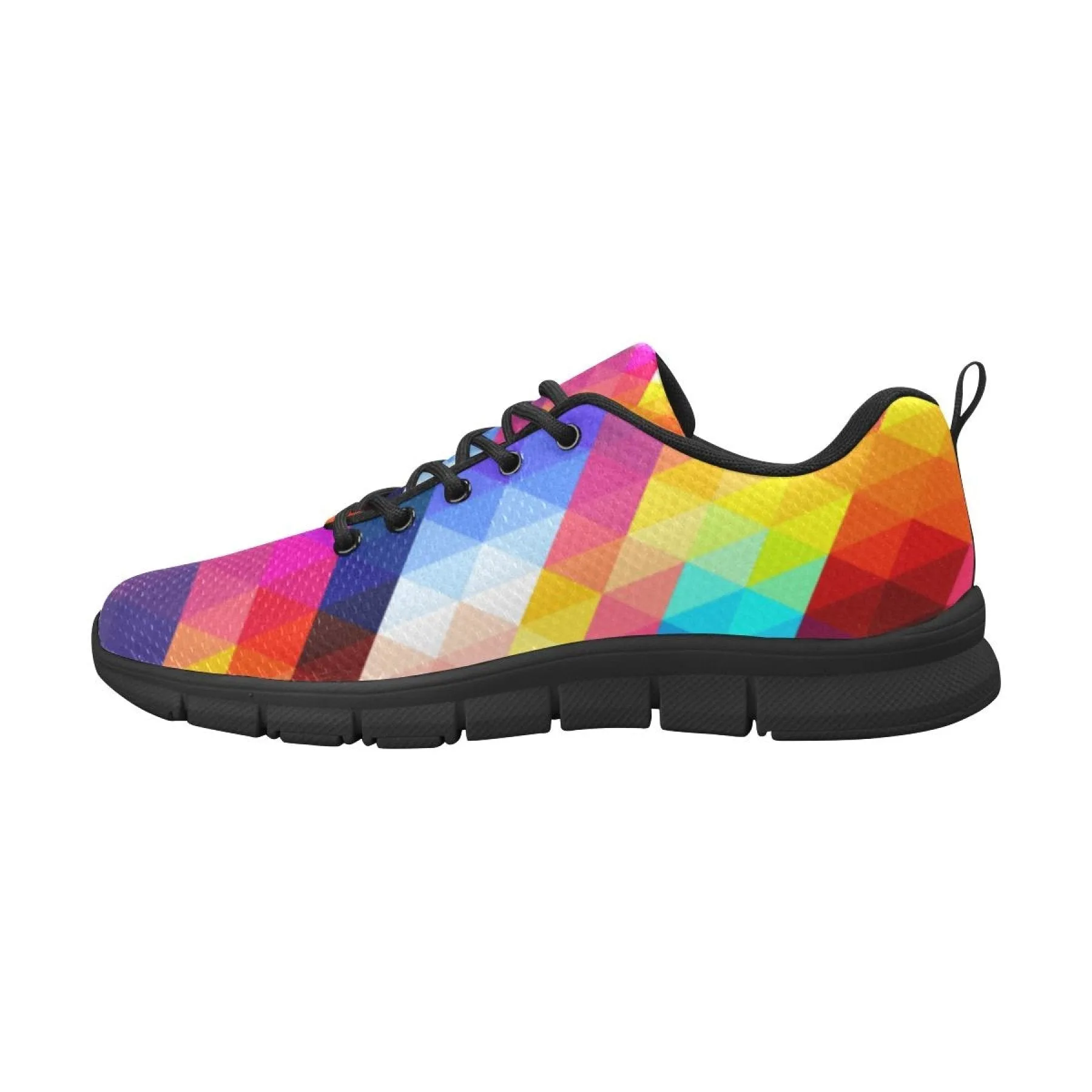 Uniquely You Womens Sneakers,  Grid Print  Running Shoes by inQue.Style Running Shoes Paradigm