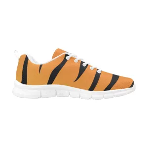 Uniquely You Womens Sneakers,  Orange and Black Tiger Striped  Running Shoes by inQue.Style Best Shoes For Running Cheap