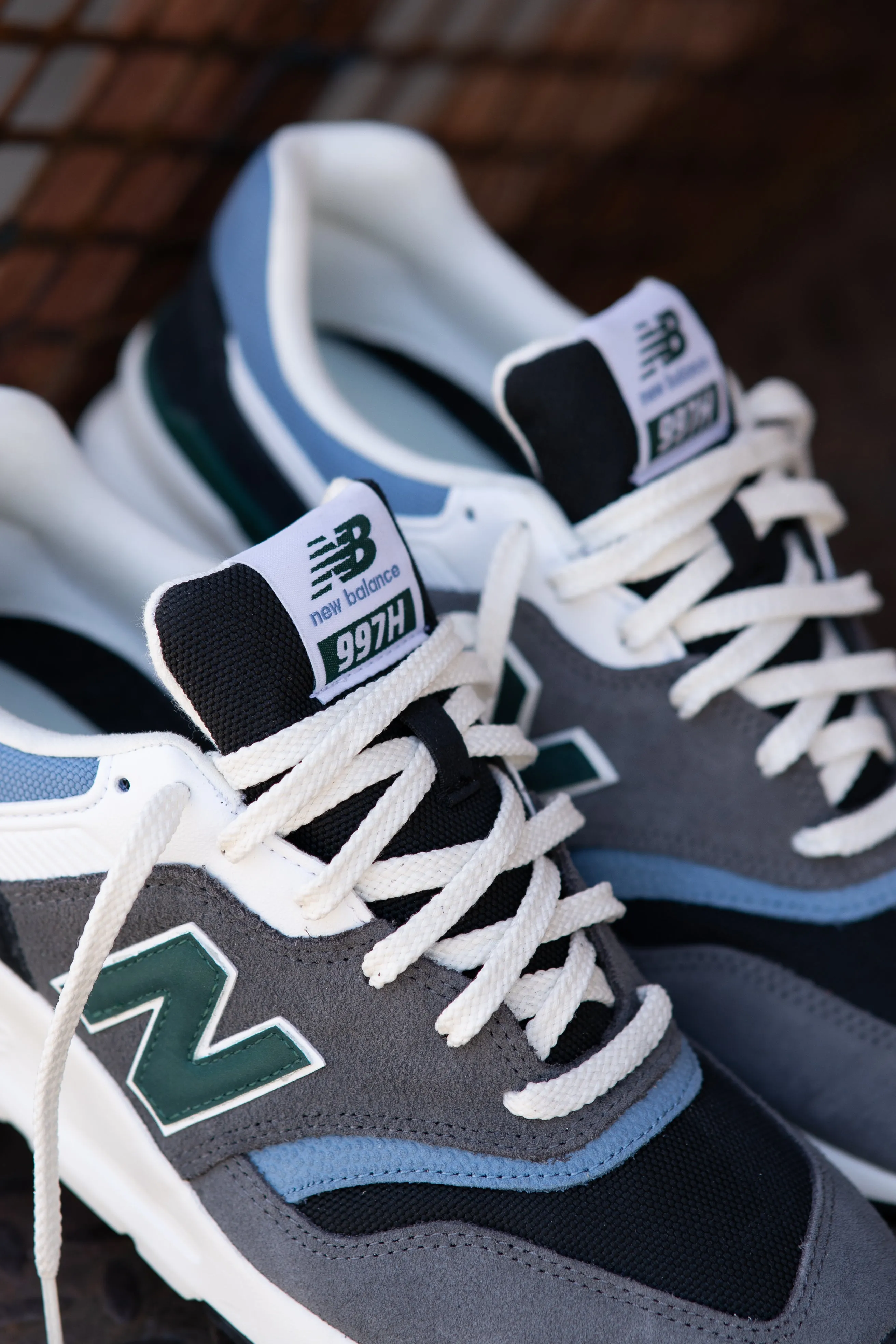 Mens Black New Balance Running Shoes Mens New Balance 997H (Grey/Black) - CM997HGL