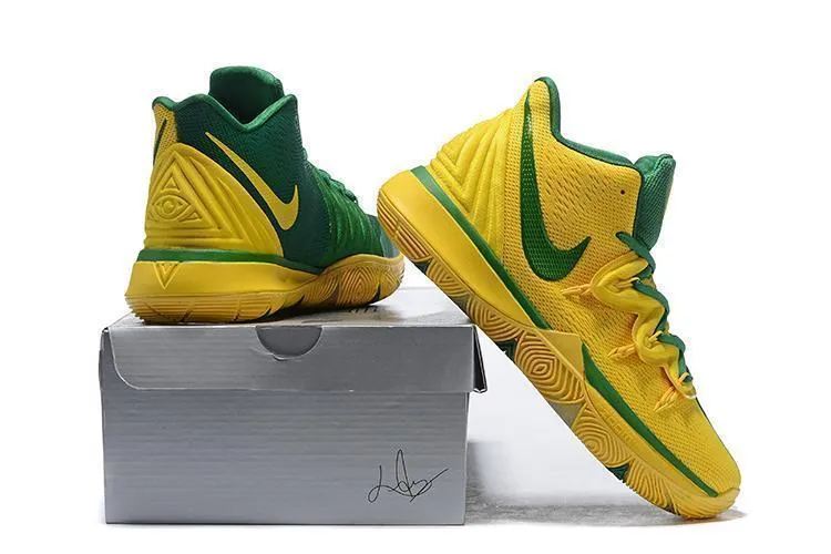 Asics Running Shoes Uk Nike Kyrie 5 Yellow Green Basketball Shoes Men !!! CYBER MONDAY SALE !!!