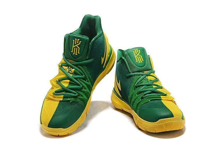Nike Kyrie 5 Yellow Green Basketball Shoes Men !!! CYBER MONDAY SALE !!! Best Shoes Asics
