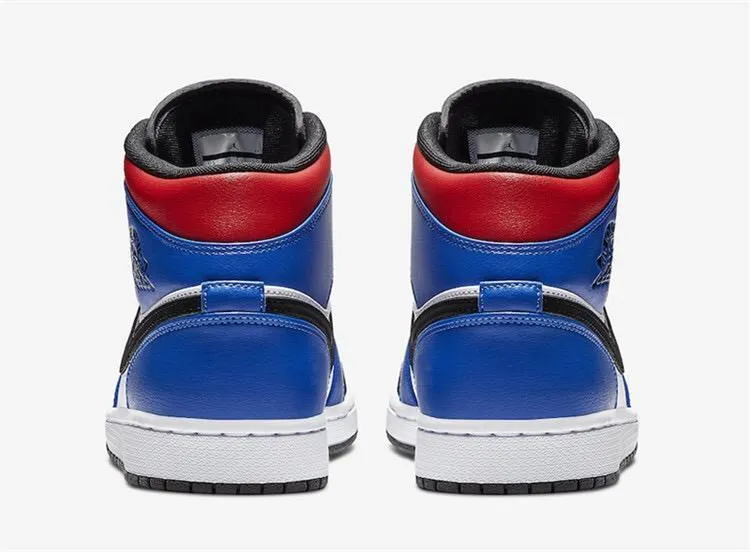 Nike Air Jordan 1 Mid Top 3 Three White Red Black BLue Shoes Basketball Men Asic Gel Kayano Running Shoes