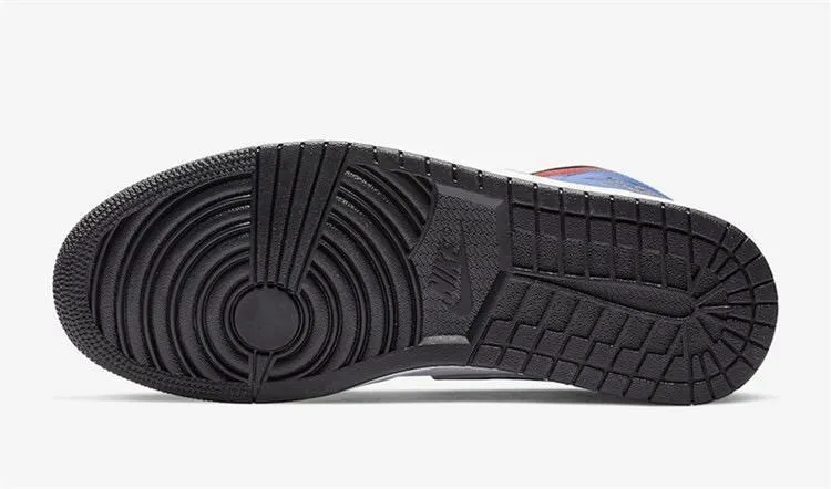 Asics Usa Wrestling Shoes Nike Air Jordan 1 Mid Top 3 Three White Red Black BLue Shoes Basketball Men